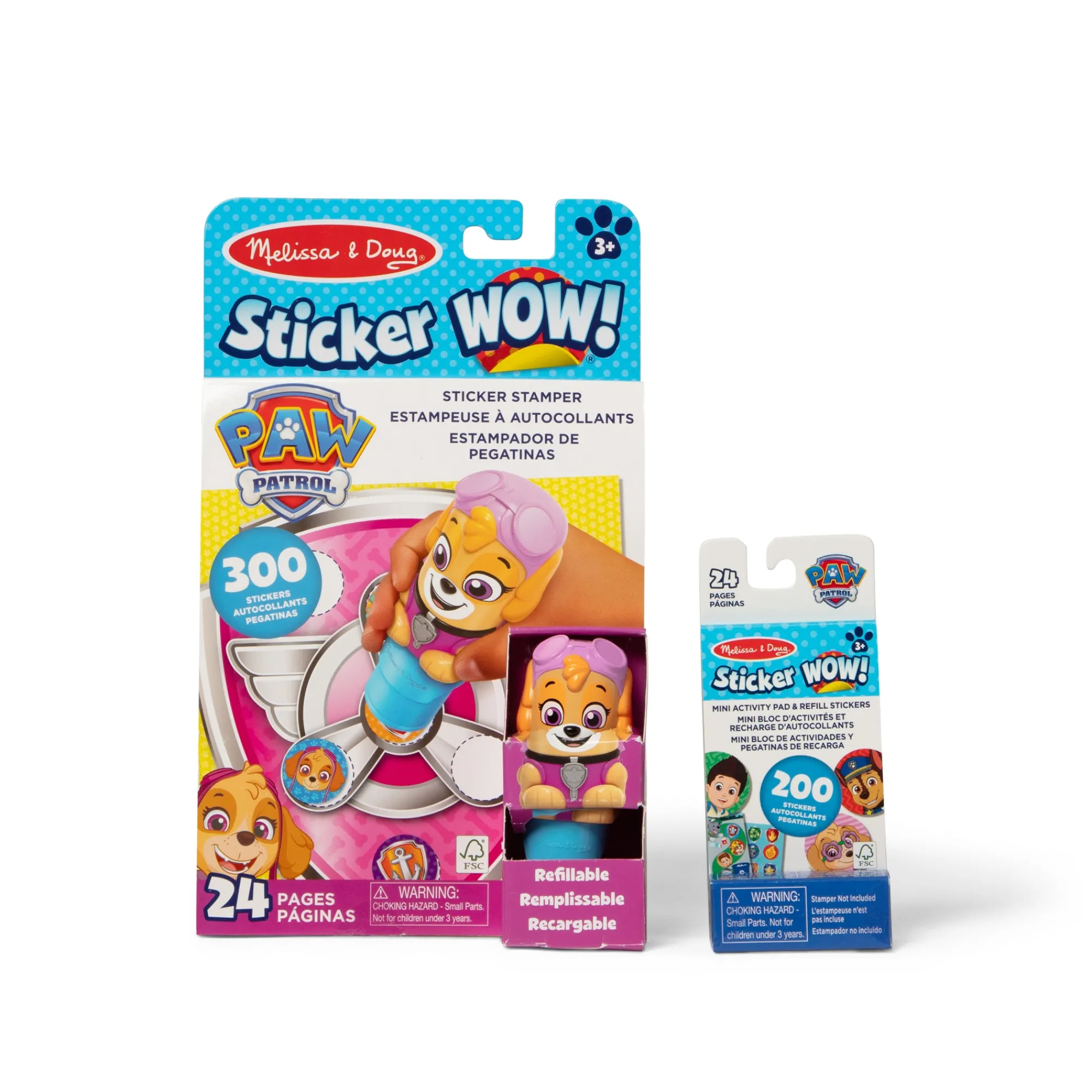 Sticker WOW!™ PAW Patrol Skye Bundle: Activity Pad & Sticker Stamper + Mini Activity Pad and 200 Refill Stickers>Melissa & Doug Clearance