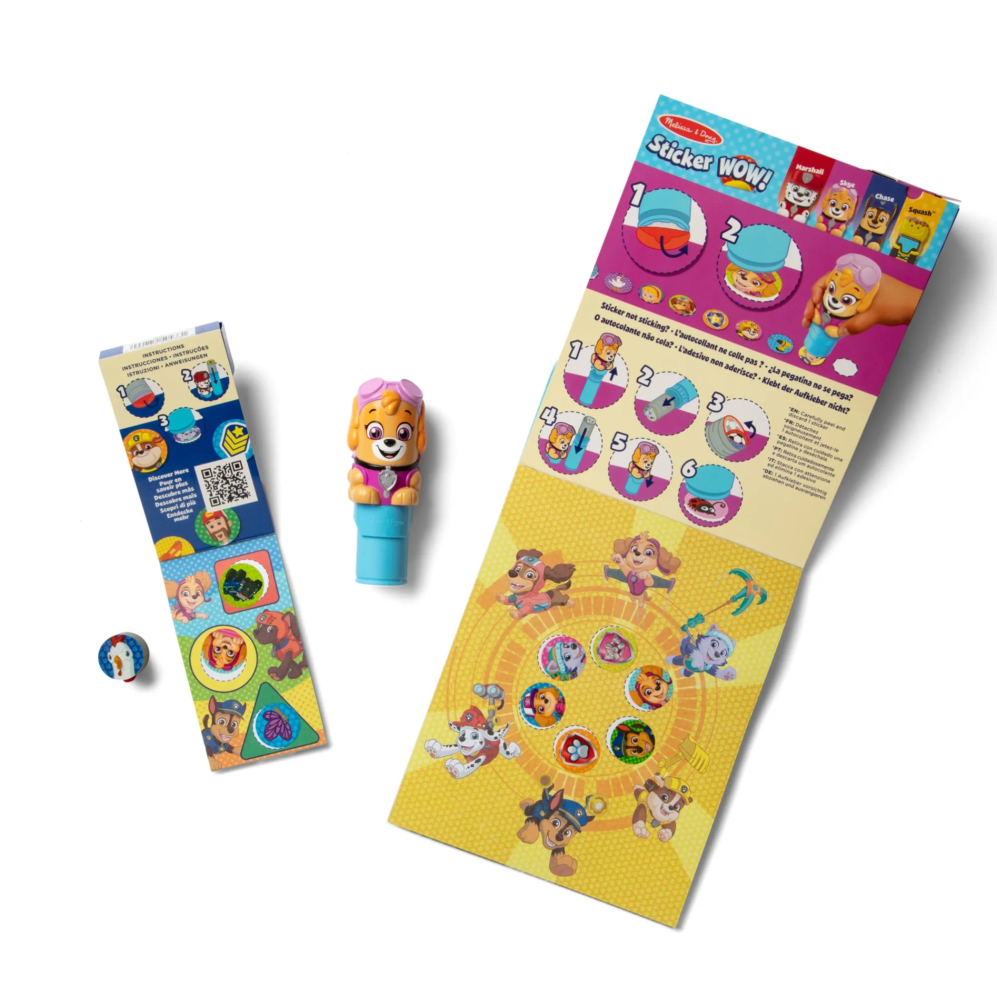Sticker WOW!™ PAW Patrol Skye Bundle: Activity Pad & Sticker Stamper + Mini Activity Pad and 200 Refill Stickers>Melissa & Doug Clearance