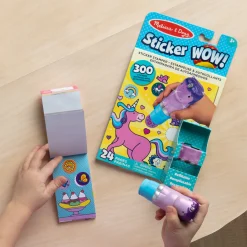 Sticker WOW!™ Purple Unicorn Bundle: Activity Pad & Sticker Stamper + Mini Activity Pad and 200 Refill Stickers><noscript><img width=