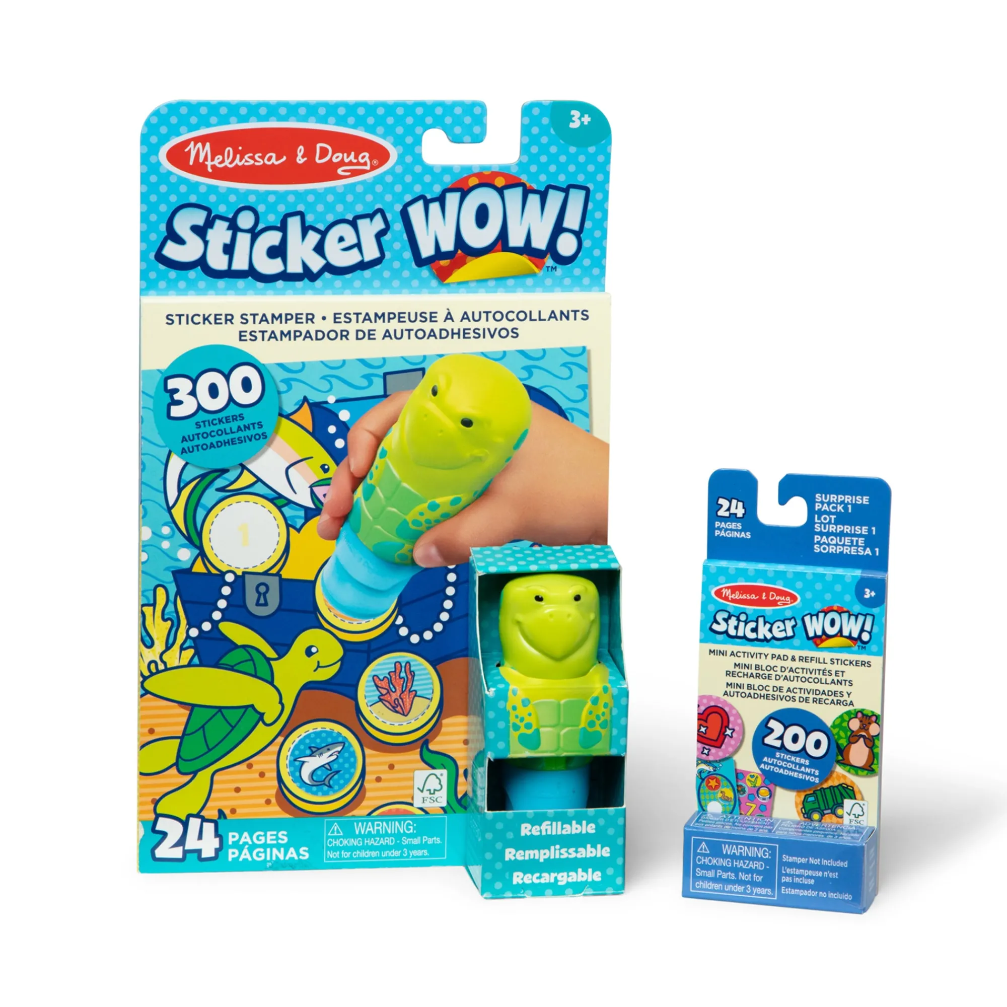 Sticker WOW!™ Sea Turtle Bundle: Activity Pad & Sticker Stamper + Mini Activity Pad and 200 Refill Stickers>Melissa & Doug Online