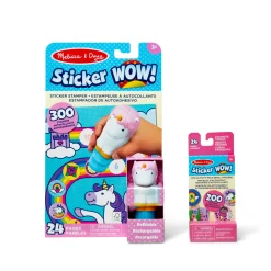 Sticker WOW!™ Unicorn Bundle: Activity Pad & Sticker Stamper + Mini Activity Pad and 200 Refill Stickers>Melissa & Doug Online