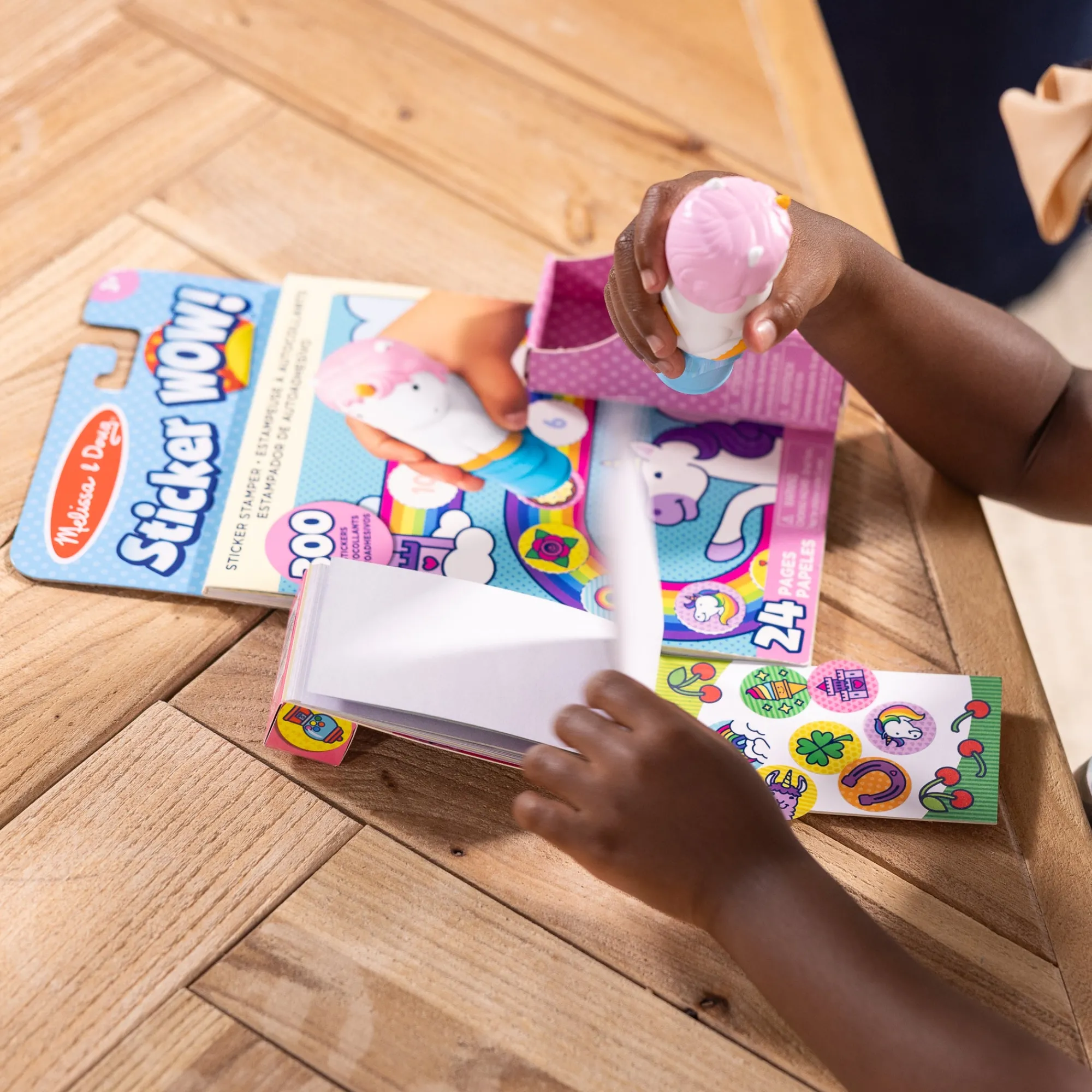 Sticker WOW!™ Unicorn Bundle: Activity Pad & Sticker Stamper + Mini Activity Pad and 200 Refill Stickers>Melissa & Doug Online