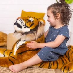 Tiger Lifelike Plush Stuffed Animal><noscript><img width=
