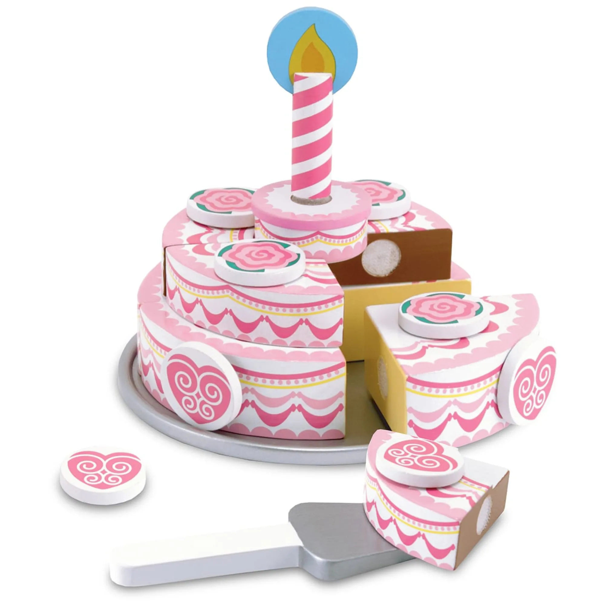 Triple-Layer Party Cake - Wooden Play Food>Melissa & Doug Clearance
