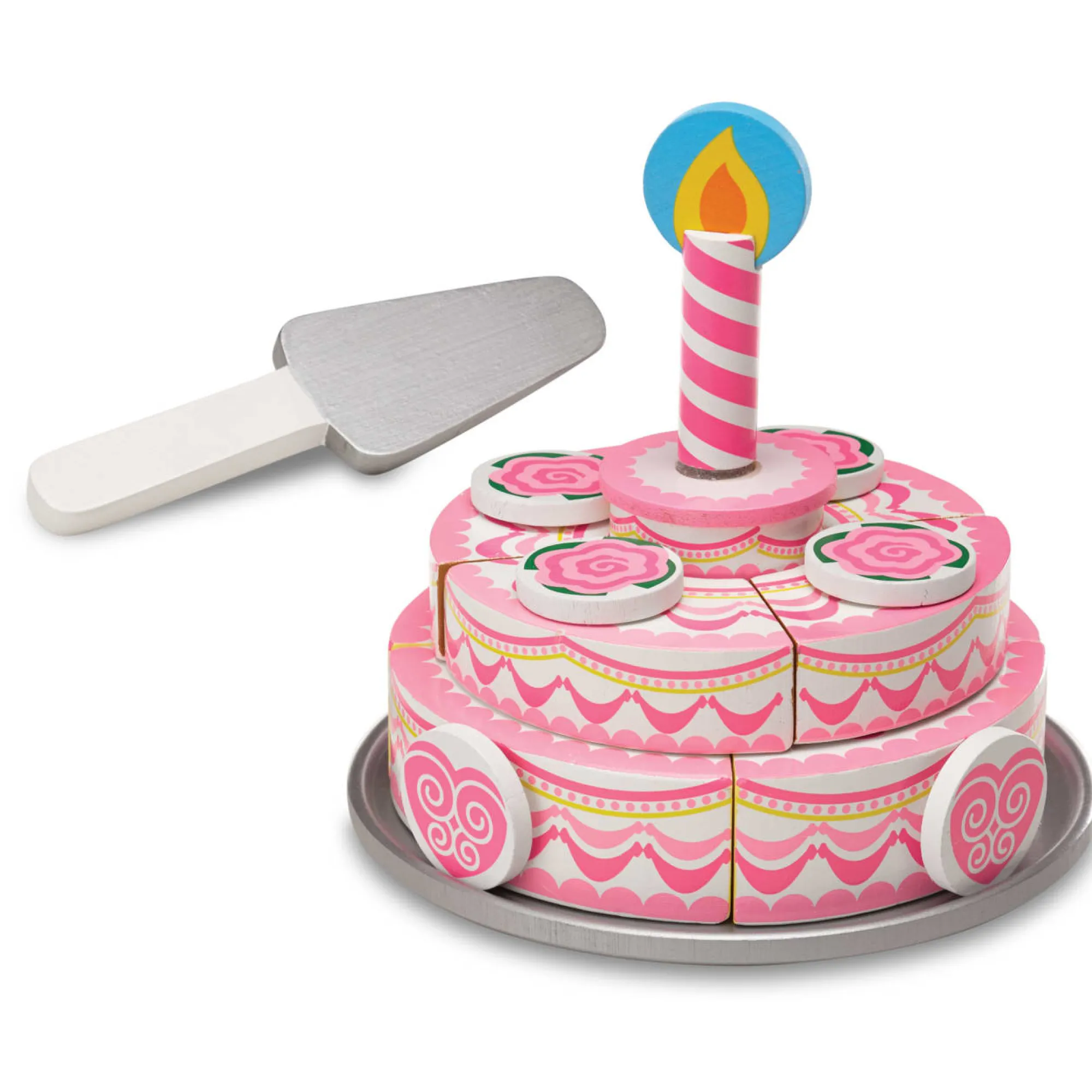 Triple-Layer Party Cake - Wooden Play Food>Melissa & Doug Clearance