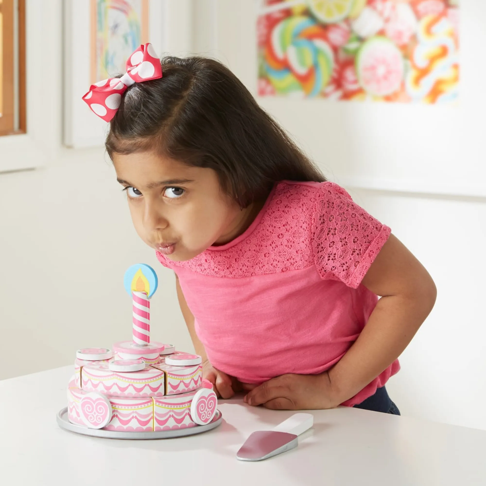 Triple-Layer Party Cake - Wooden Play Food>Melissa & Doug Clearance