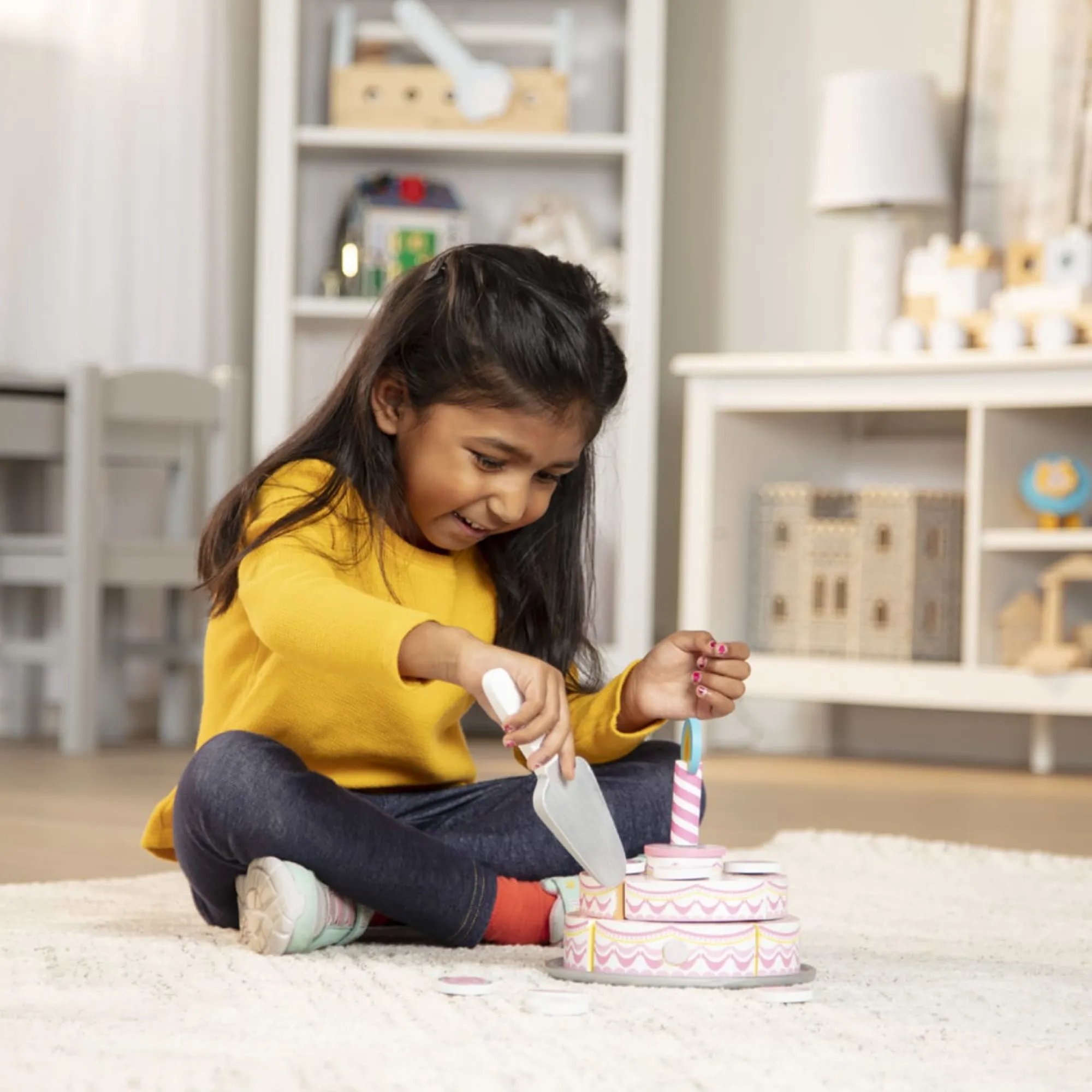 Triple-Layer Party Cake - Wooden Play Food>Melissa & Doug Clearance