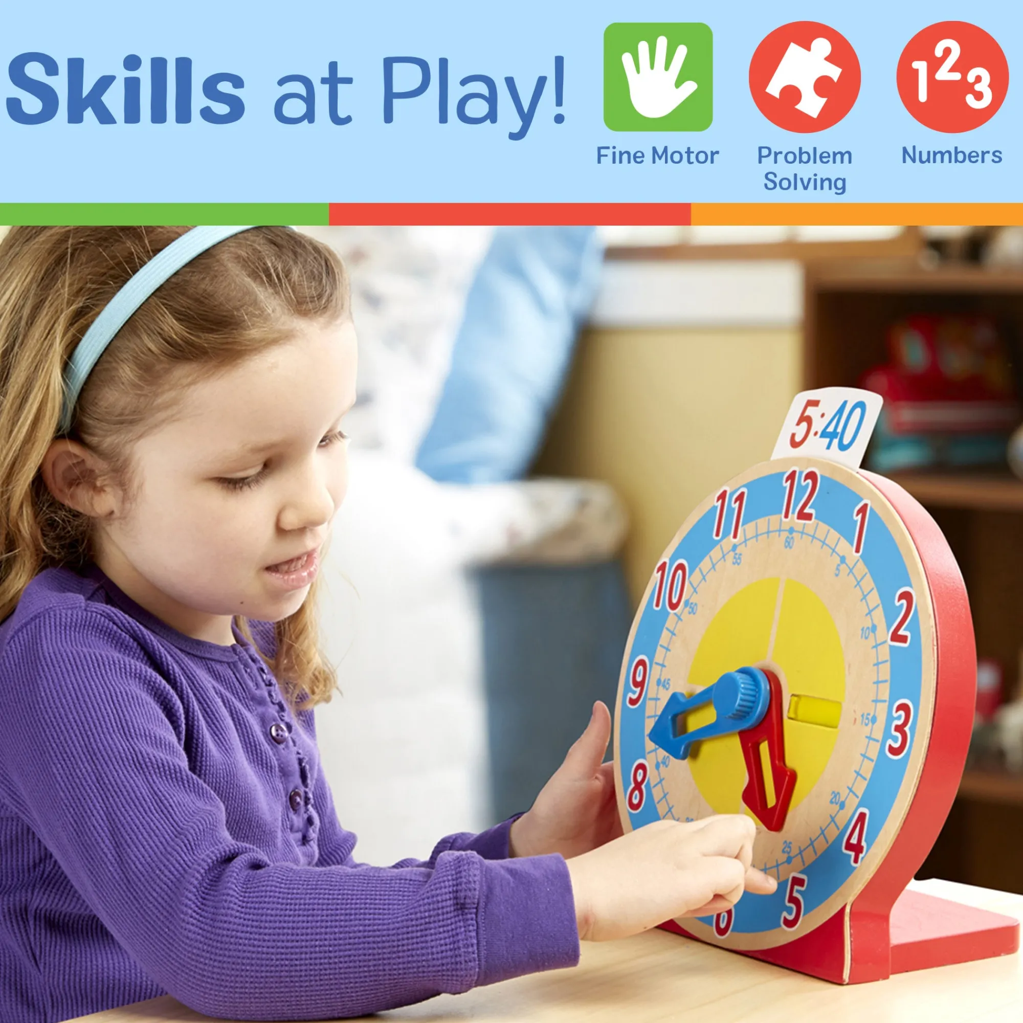 Turn & Tell Wooden Clock>Melissa & Doug Discount