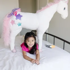 Unicorn Lifelike Plush Stuffed Animal><noscript><img width=