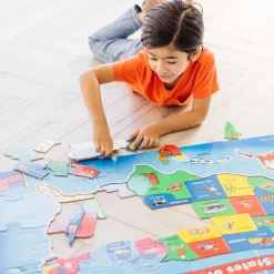 USA Map Floor Puzzle - 51 Pieces><noscript><img width=