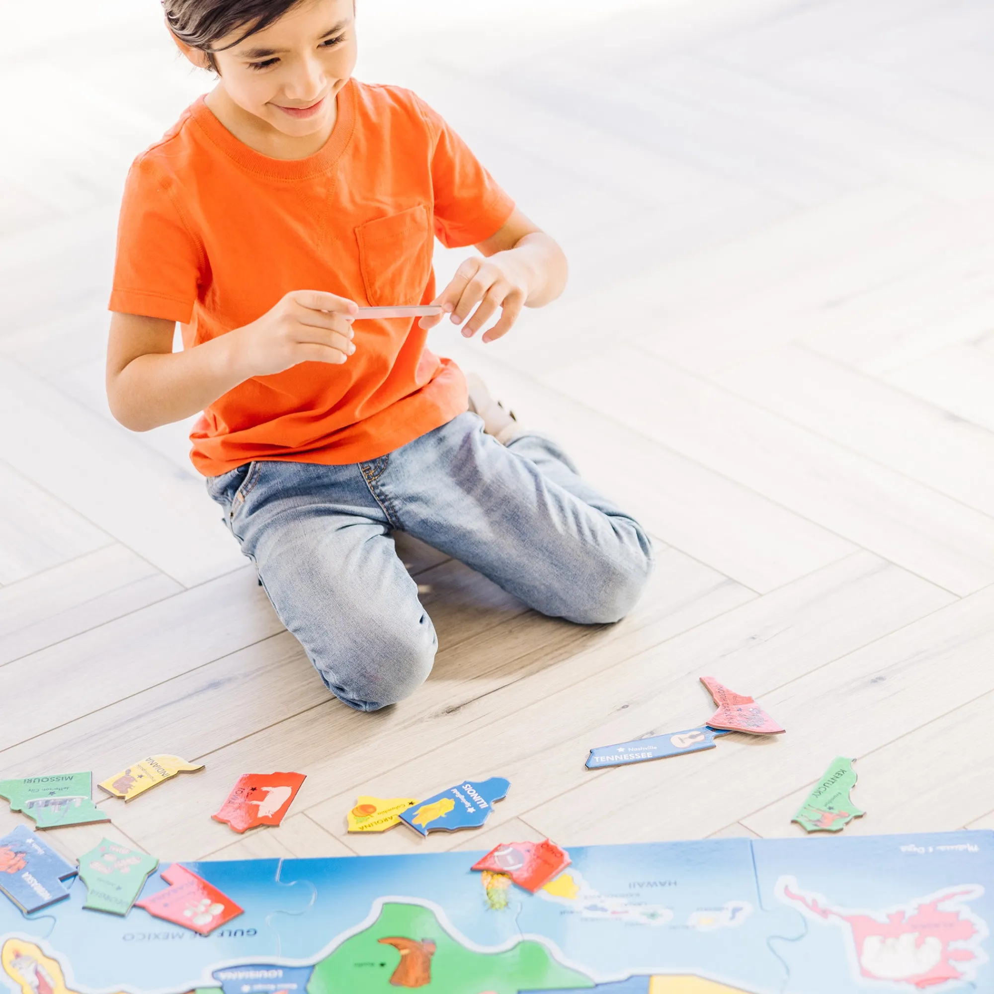 USA Map Floor Puzzle - 51 Pieces>Melissa & Doug Hot