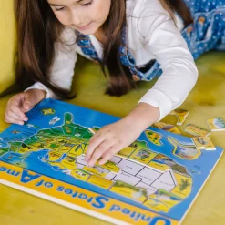 U.S.A. Map Wooden Puzzle><noscript><img width=