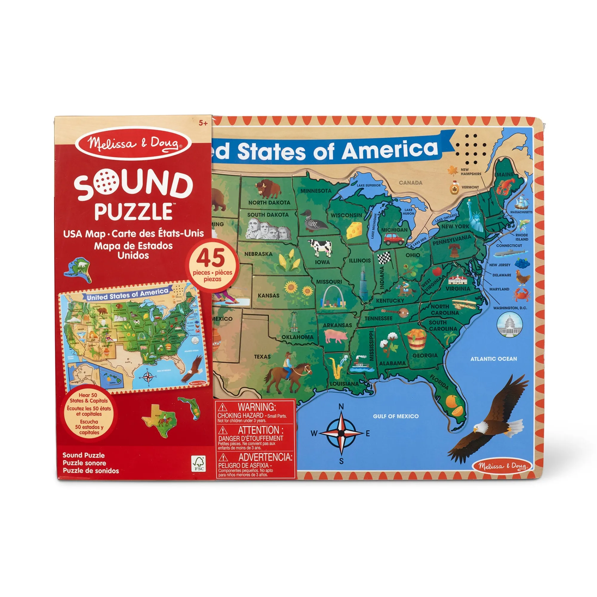U.S.A. Sound Puzzle - 40 Pieces>Melissa & Doug Outlet