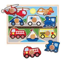 Vehicles Jumbo Knob Puzzle - 8 pieces>Melissa & Doug Best