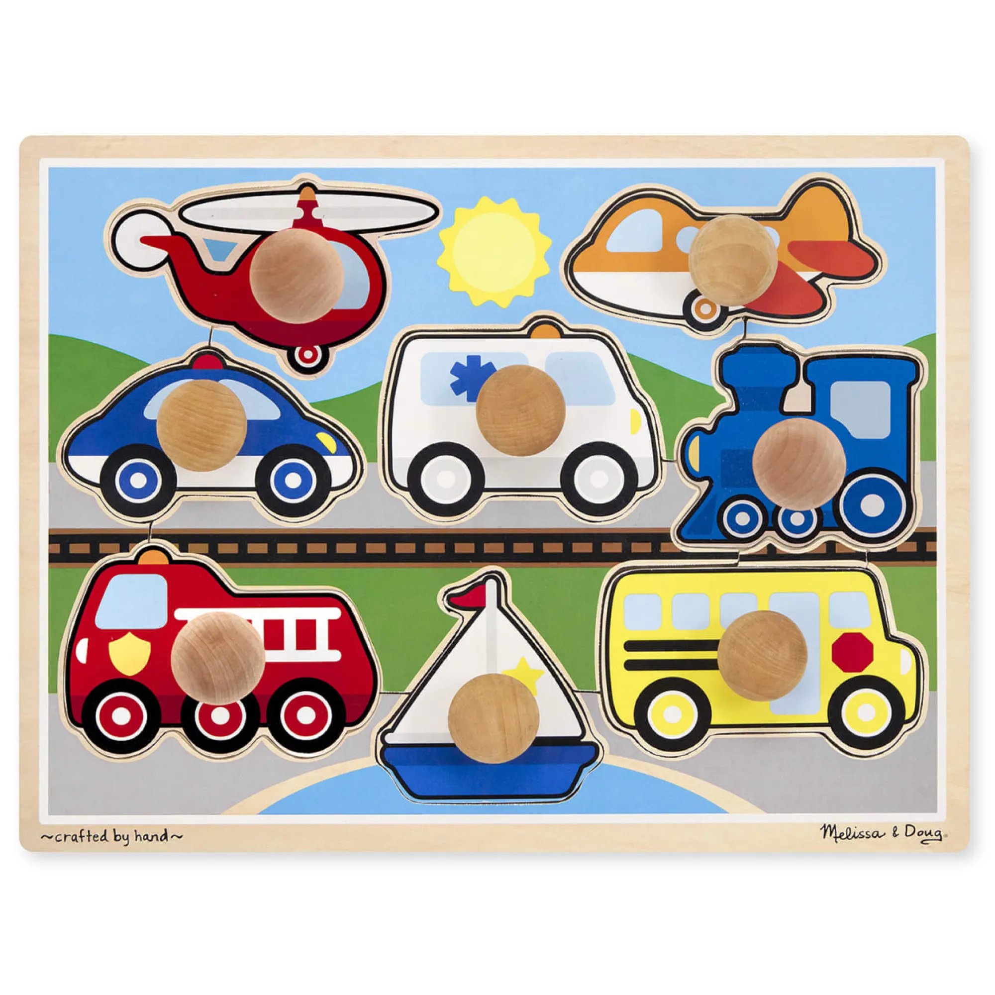 Vehicles Jumbo Knob Puzzle - 8 pieces>Melissa & Doug Best