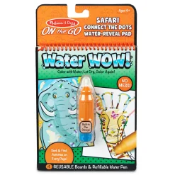 Water Wow! Safari Connect the Dots Water-Reveal Pad – On the Go Travel Activity>Melissa & Doug