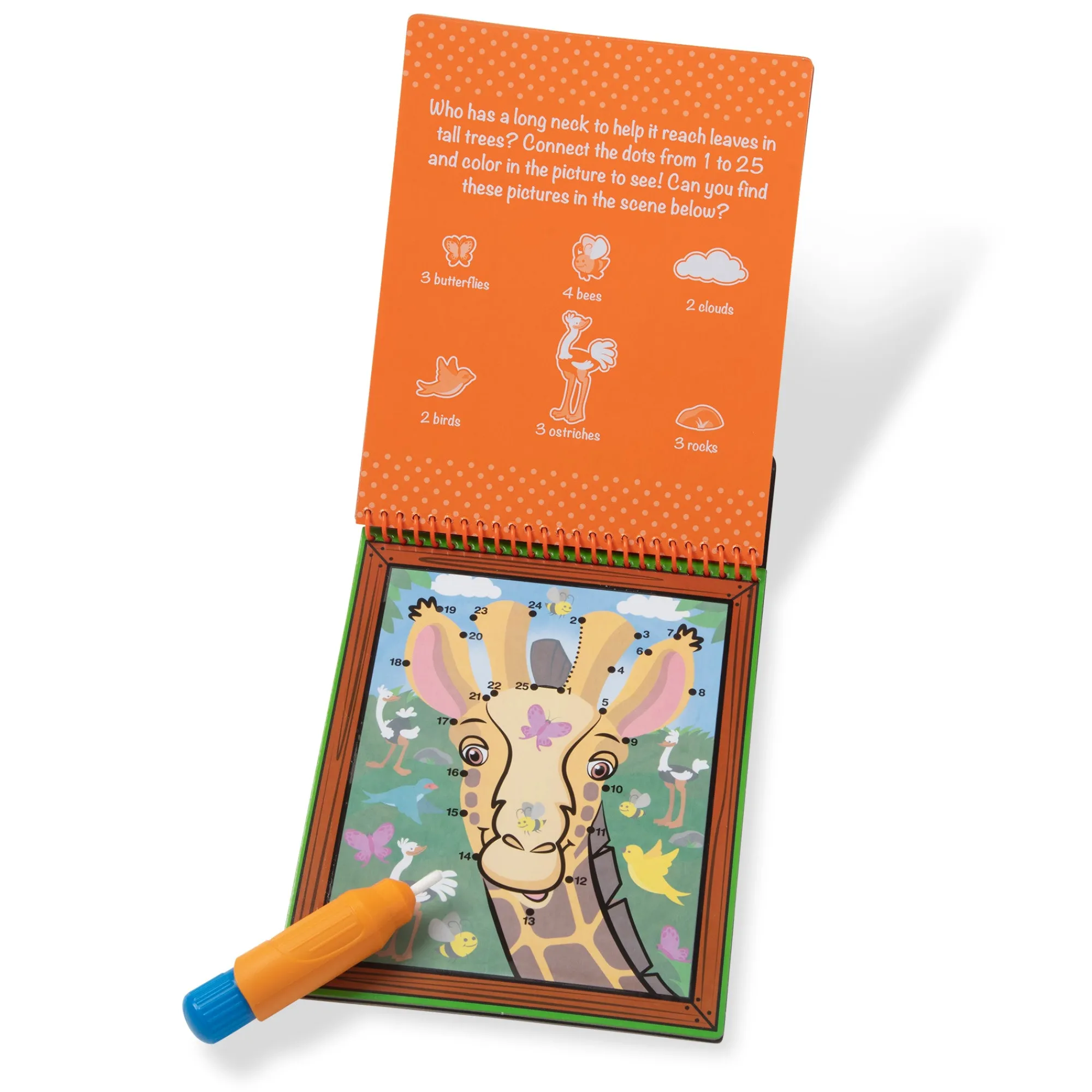 Water Wow! Safari Connect the Dots Water-Reveal Pad – On the Go Travel Activity>Melissa & Doug