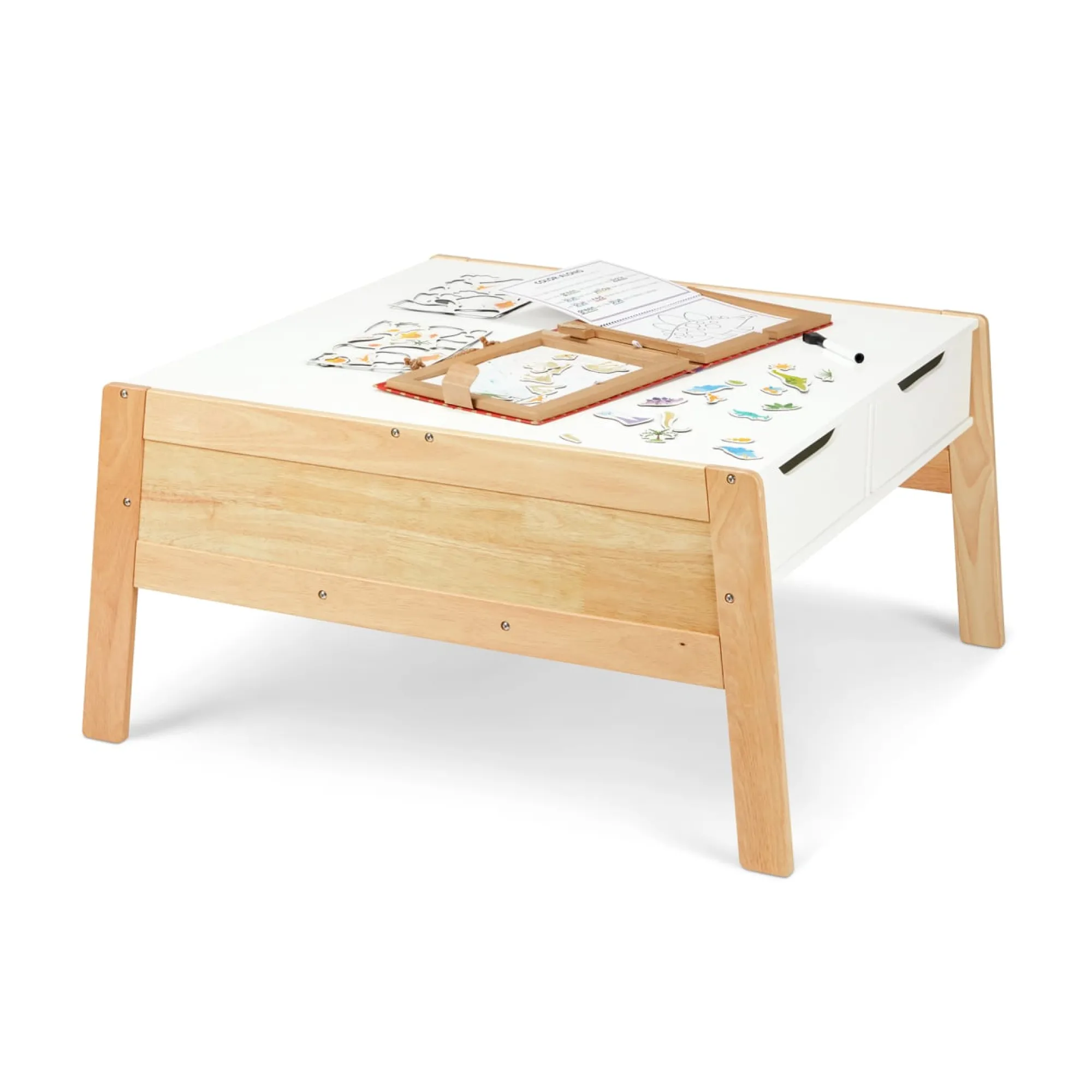 Wooden Art & Activity Table with Bins>Melissa & Doug Outlet