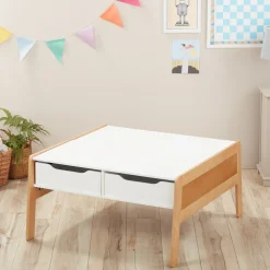 Wooden Art & Activity Table with Bins><noscript><img width=