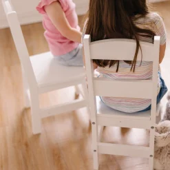 Wooden Chair Pair - White><noscript><img width=