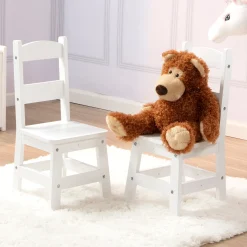 Wooden Chair Pair - White><noscript><img width=