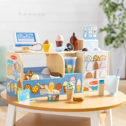 Wooden Cool Scoops Ice Creamery><noscript><img width=
