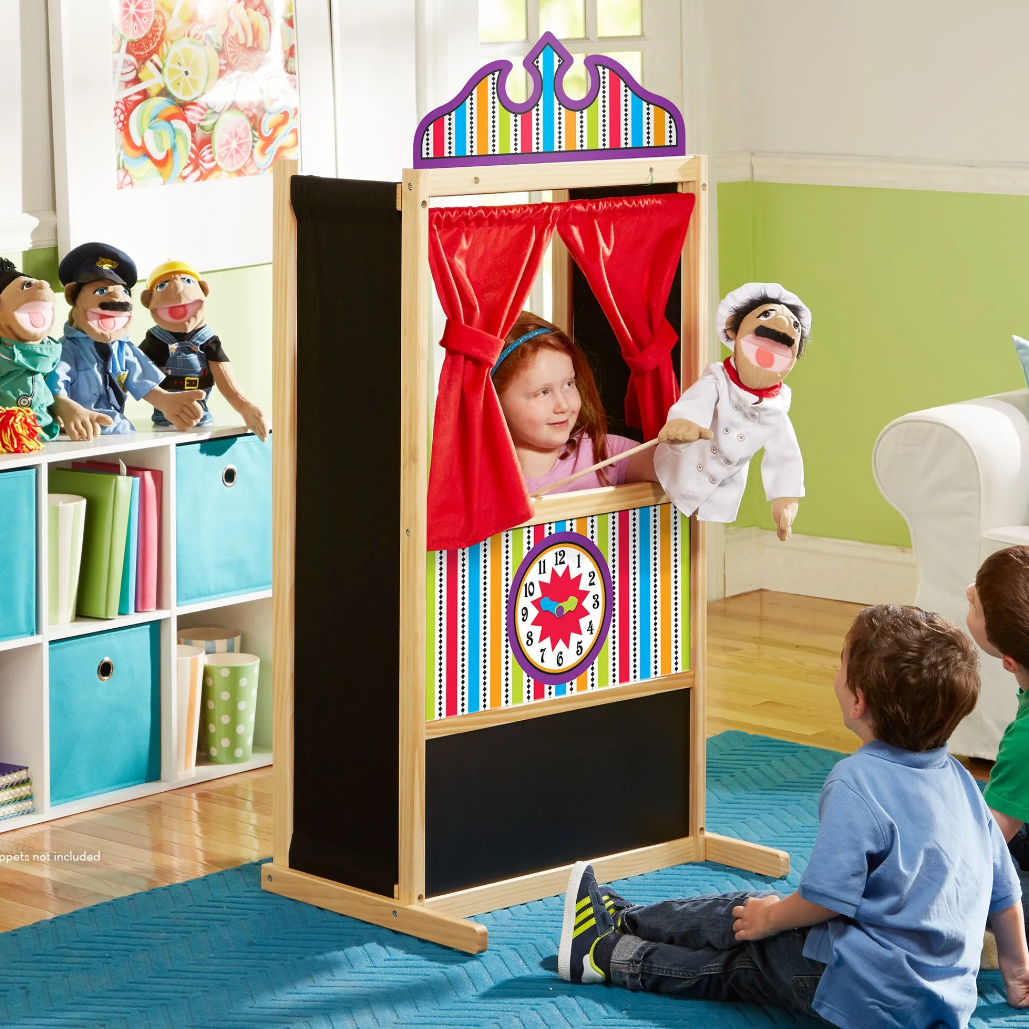 Wooden Deluxe Puppet Theater>Melissa & Doug Online