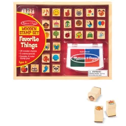 Wooden Favorite Things Stamp Set>Melissa & Doug Sale