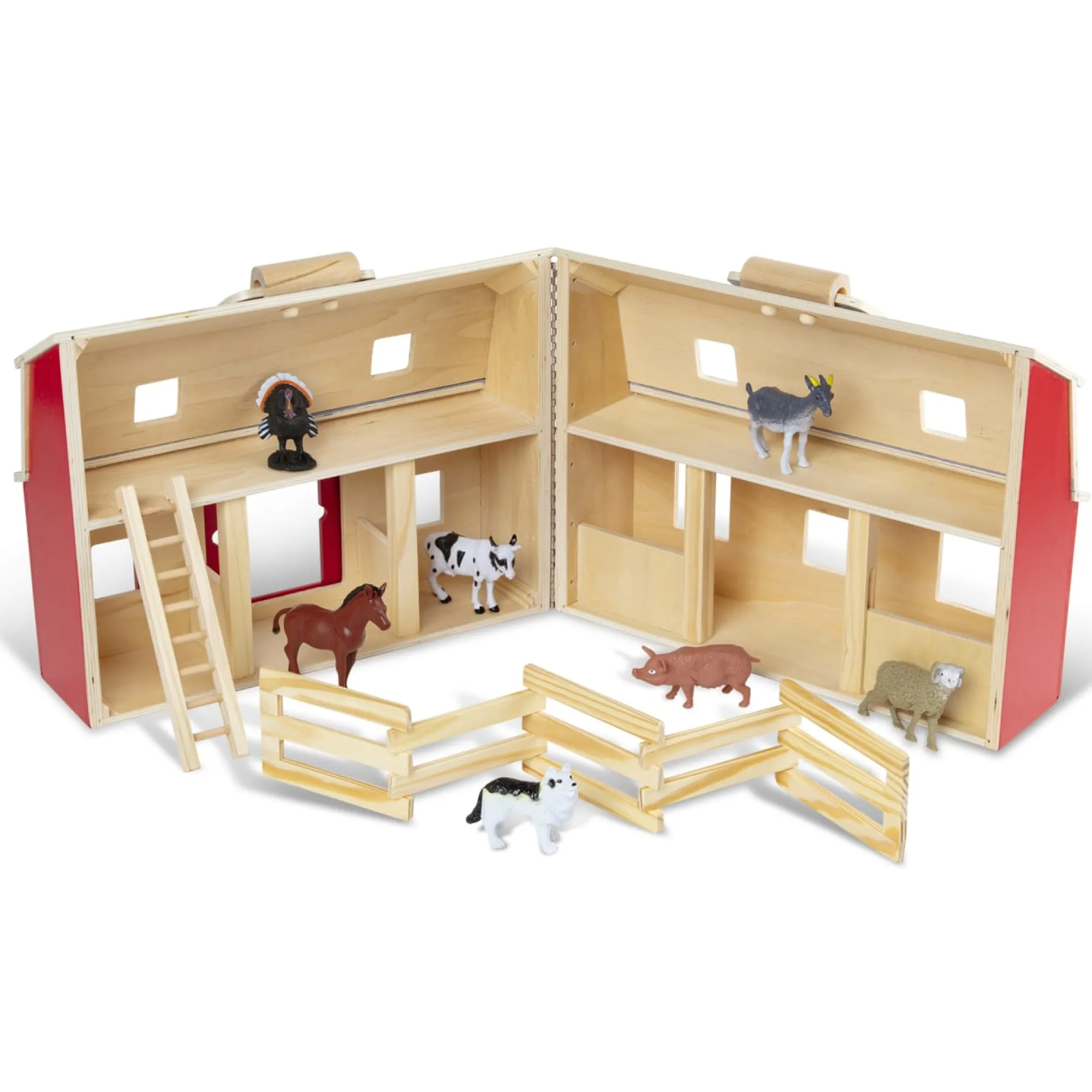 Wooden Fold & Go Barn>Melissa & Doug Online