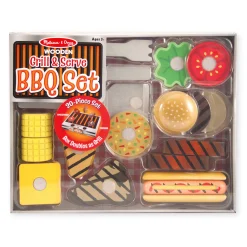 Wooden Grill & Serve BBQ Set><noscript><img width=
