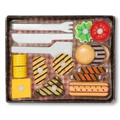 Wooden Grill & Serve BBQ Set><noscript><img width=