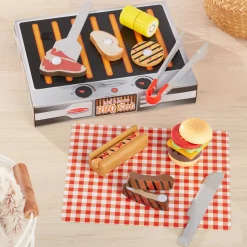 Wooden Grill & Serve BBQ Set><noscript><img width=