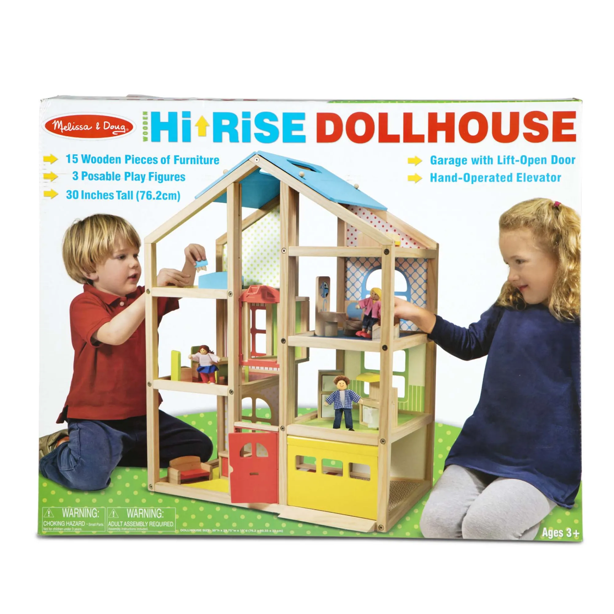 Wooden Hi-Rise Dollhouse>Melissa & Doug Discount