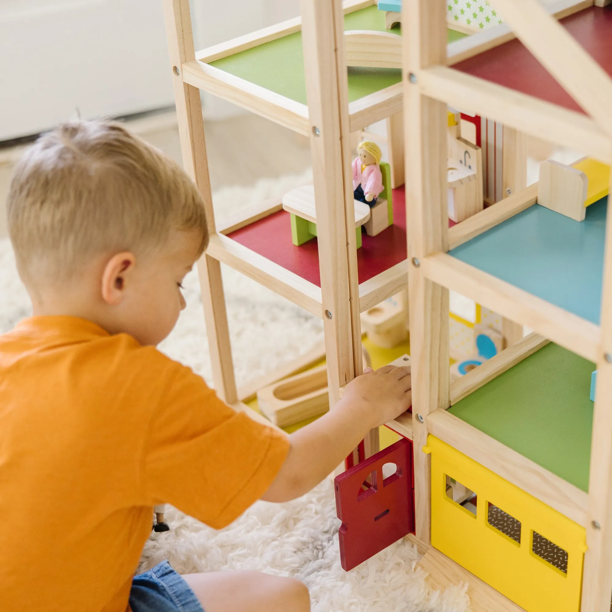 Wooden Hi-Rise Dollhouse>Melissa & Doug Discount