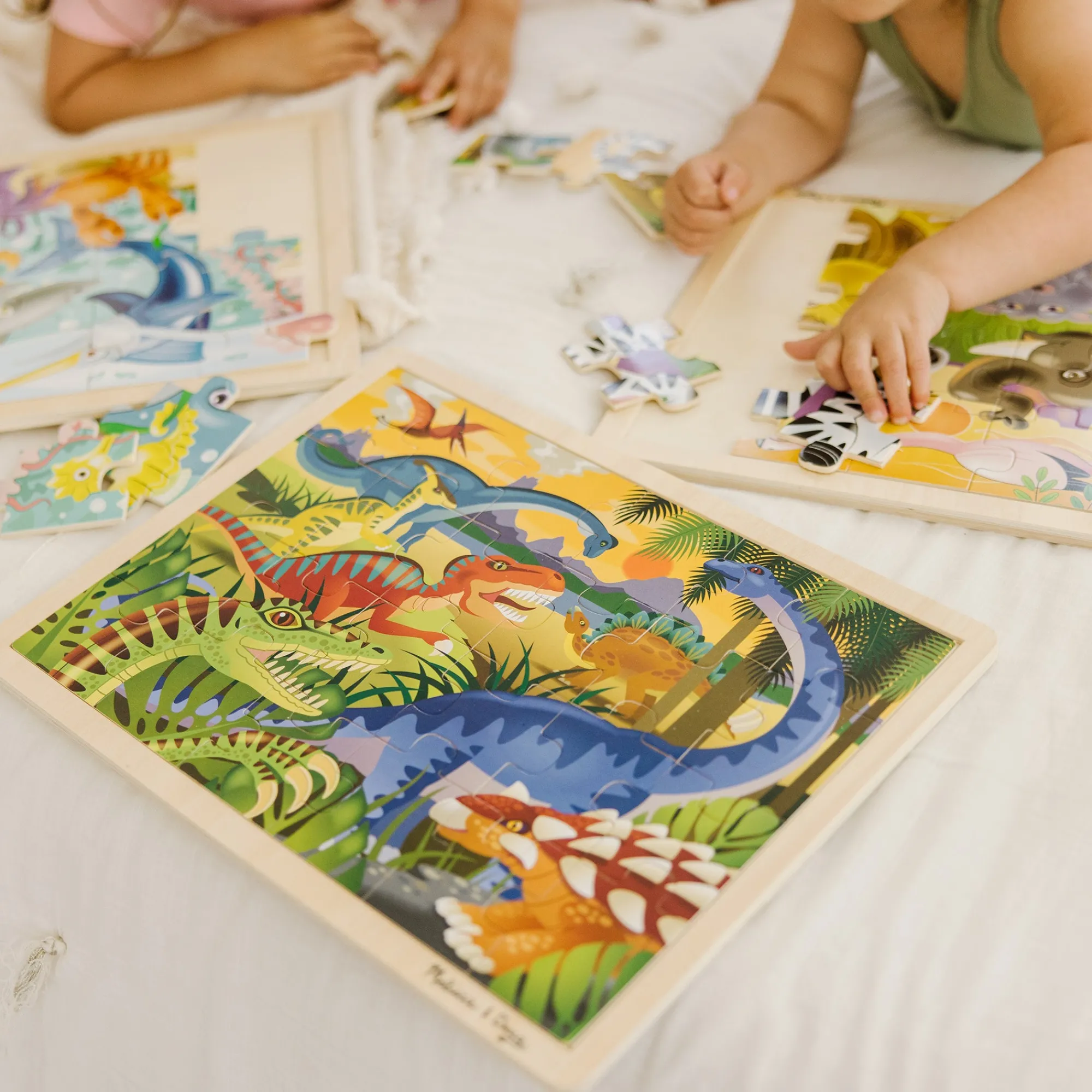 Wooden Jigsaw Puzzle 3-Pack: Dinosaur, African Plains, Under the Sea>Melissa & Doug Hot