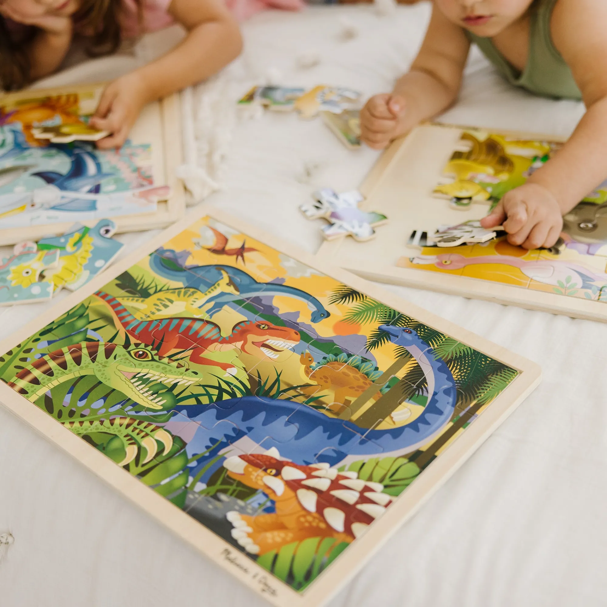 Wooden Jigsaw Puzzle 3-Pack: Dinosaur, African Plains, Under the Sea>Melissa & Doug Hot