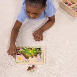 Wooden Jigsaw Puzzles in a Box - Dinosaurs><noscript><img width=