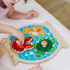 Wooden Jumbo Peg Puzzle 2-Pack: Fish Bowl, House Pets><noscript><img width=