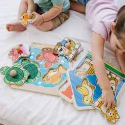 Wooden Jumbo Peg Puzzle 2-Pack: Fish Bowl, House Pets><noscript><img width=