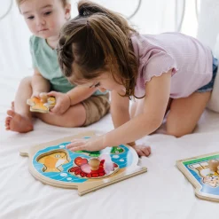 Wooden Jumbo Peg Puzzle 2-Pack: Fish Bowl, House Pets><noscript><img width=