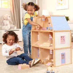 Wooden Multi-Level Dollhouse><noscript><img width=