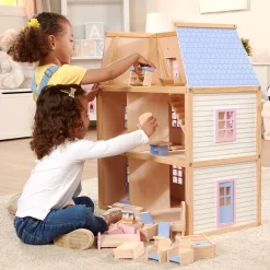 Wooden Multi-Level Dollhouse><noscript><img width=