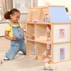 Wooden Multi-Level Dollhouse><noscript><img width=
