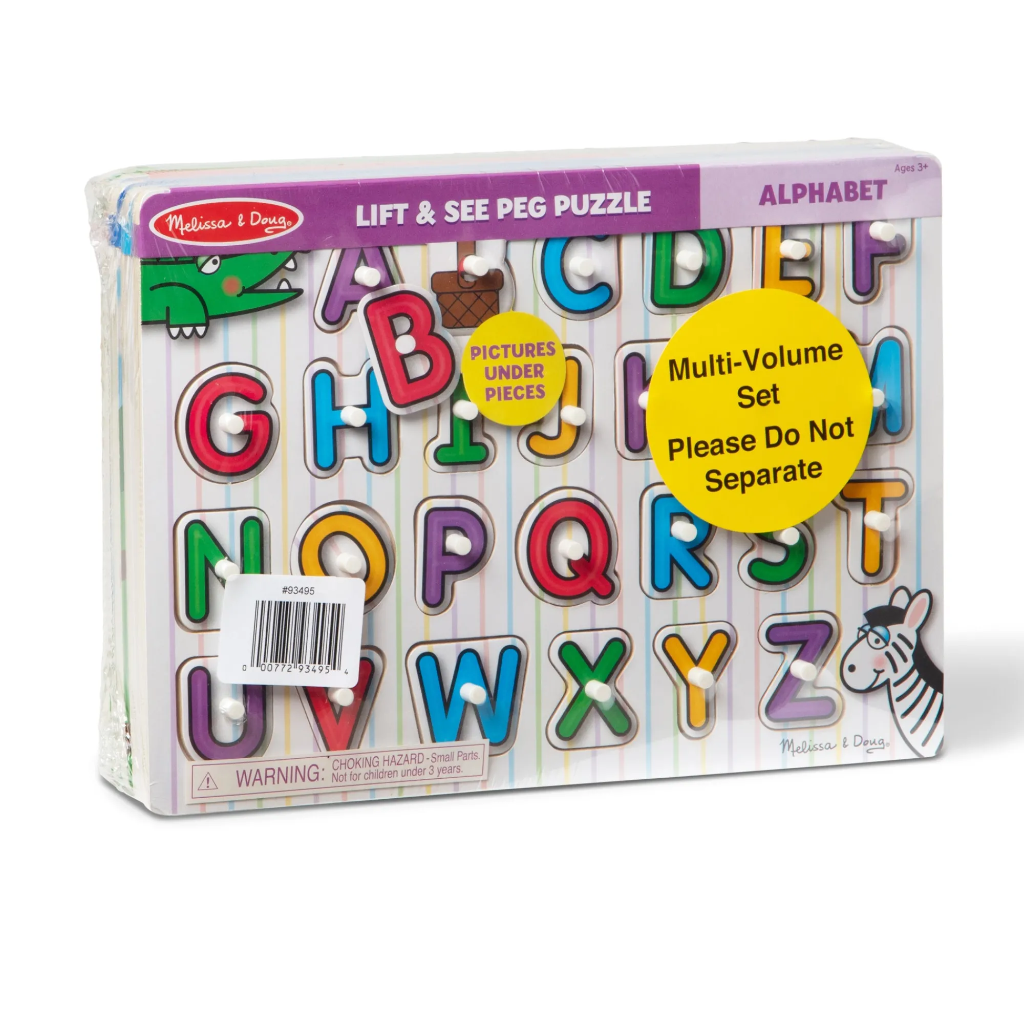 Wooden Peg Puzzle 6-Pack: Vehicles, Numbers, Safari, Farm, Pets, Alphabet>Melissa & Doug Hot