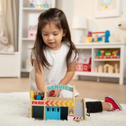 Wooden Service Station Parking Garage>Melissa & Doug Discount