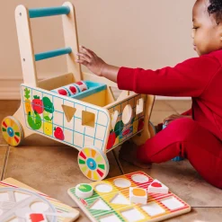 Wooden Shape Sorting Grocery Cart>Melissa & Doug Hot