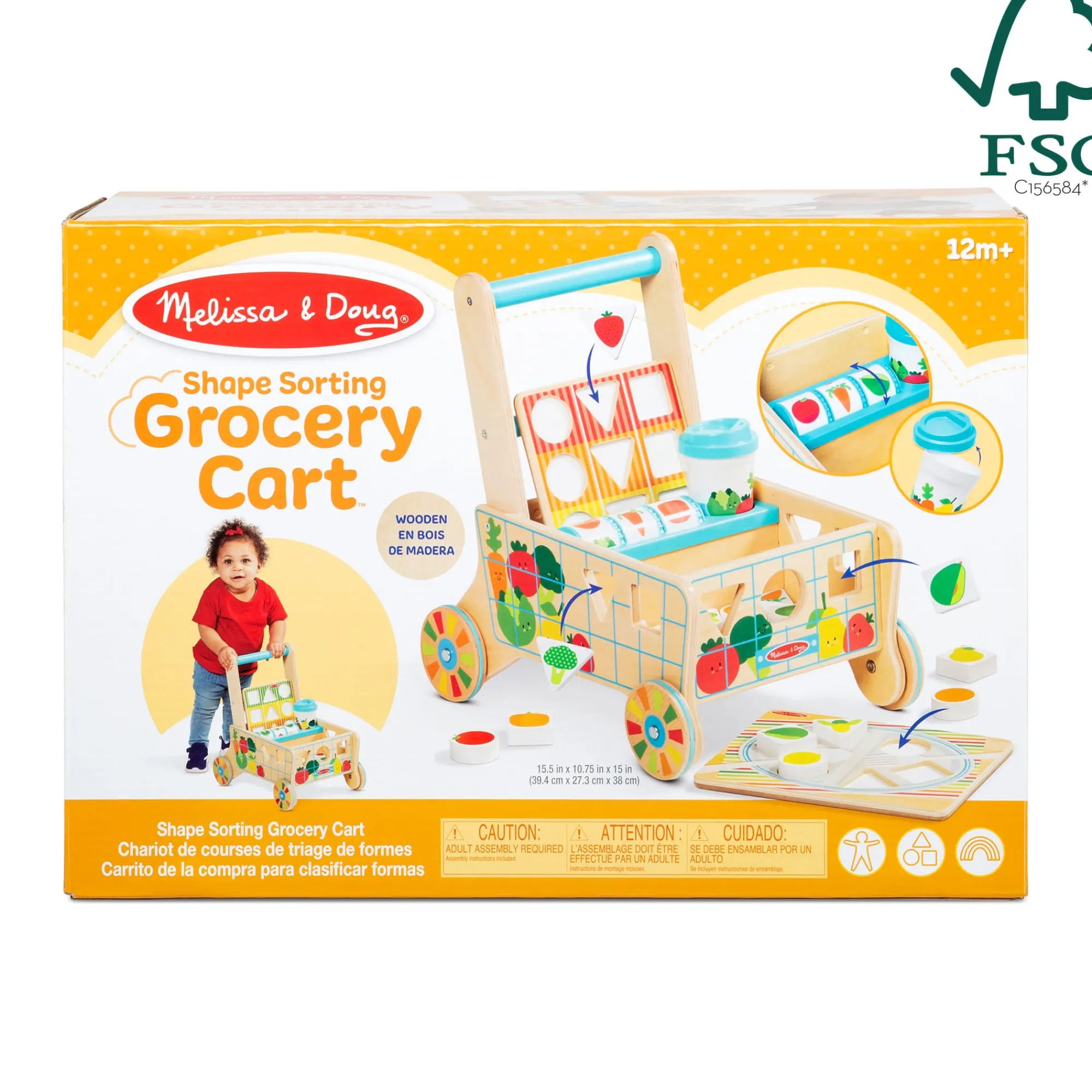 Wooden Shape Sorting Grocery Cart>Melissa & Doug Hot