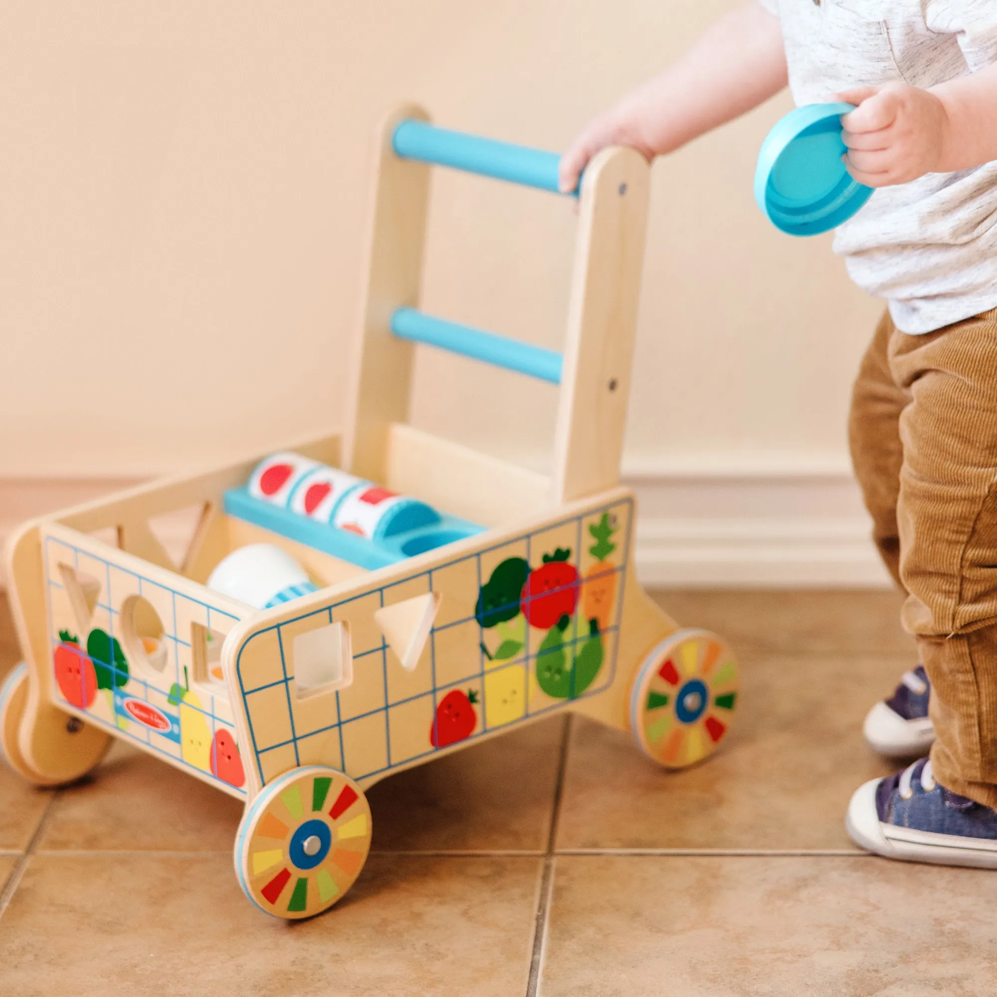 Wooden Shape Sorting Grocery Cart>Melissa & Doug Hot