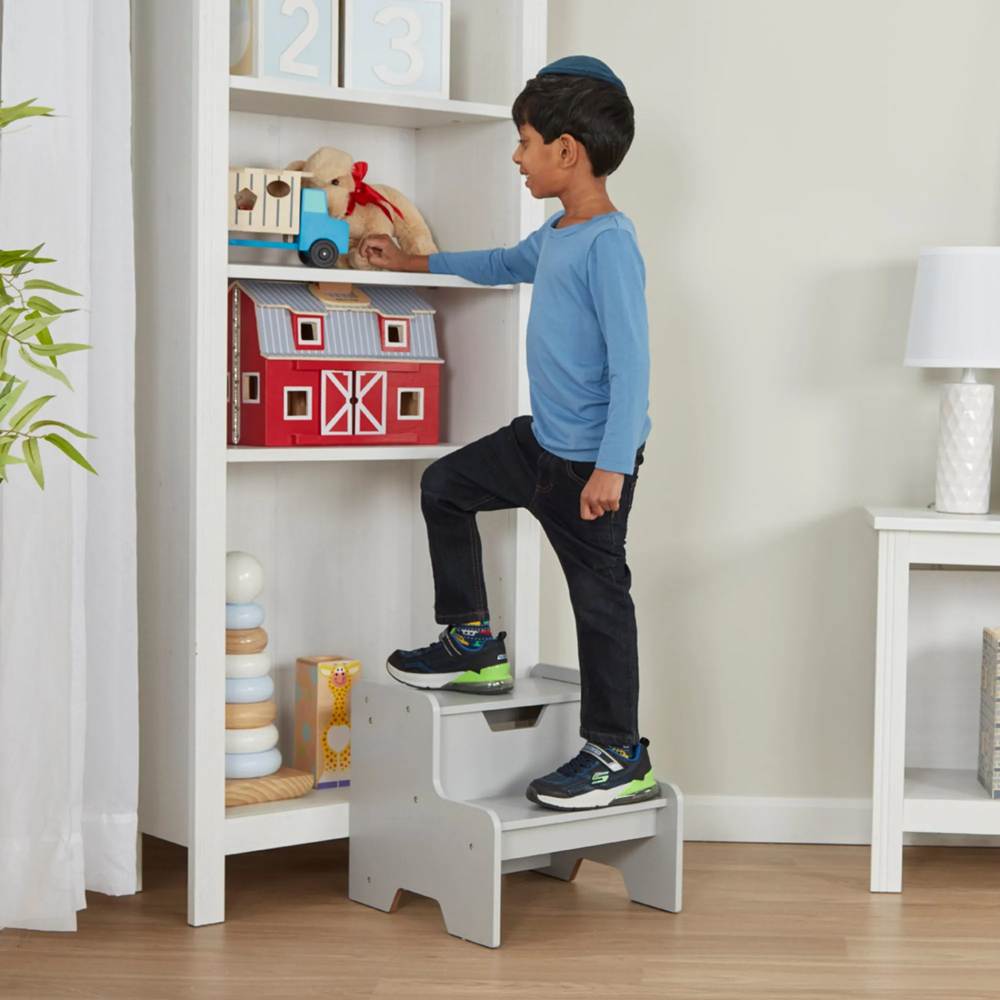 Wooden Step Stool – Gray>Melissa & Doug Sale