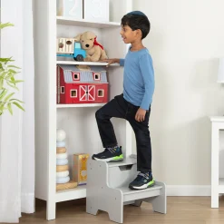 Wooden Step Stool – Gray><noscript><img width=